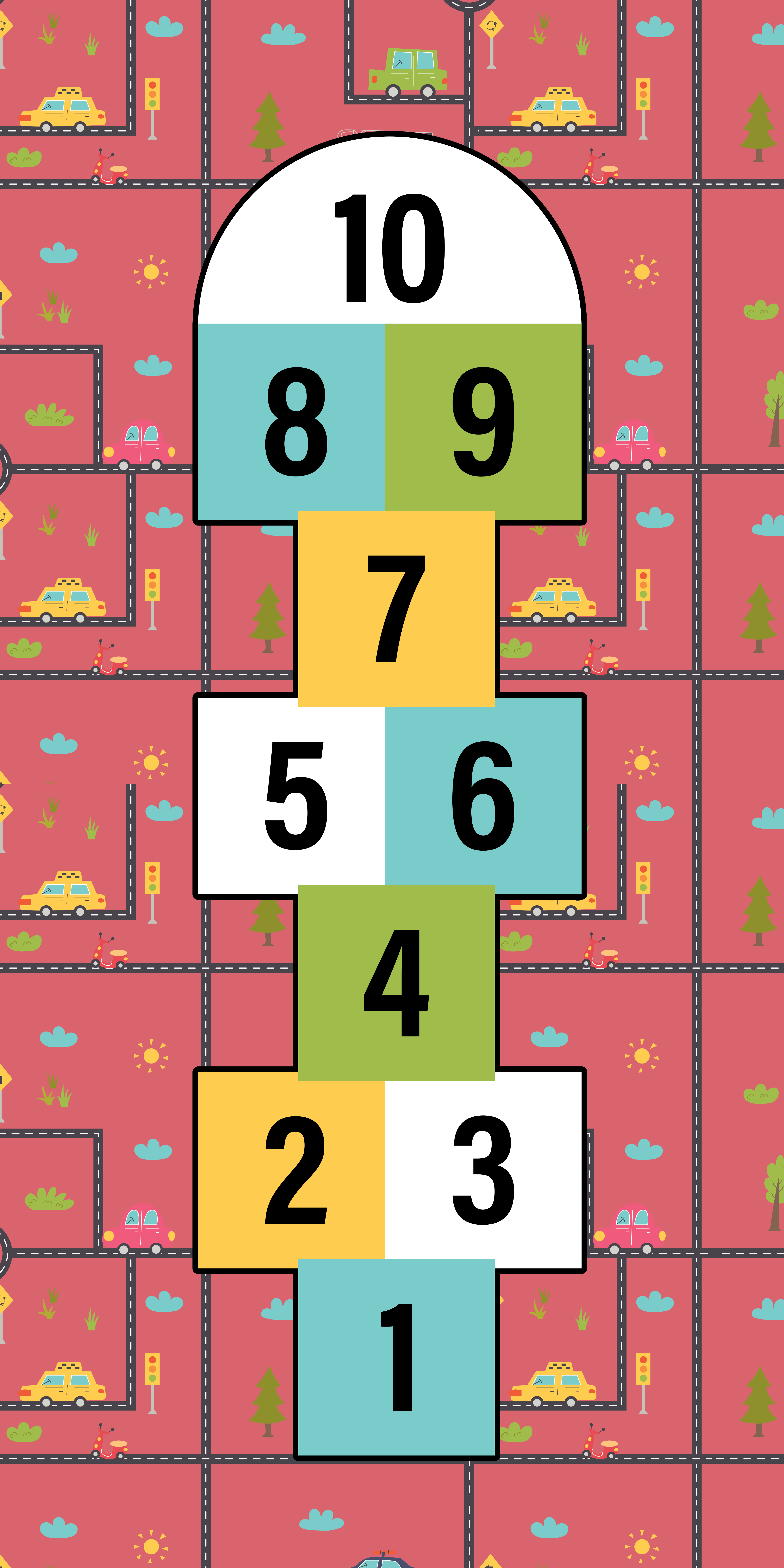 Hinkelen speeltijd vinyl tapijt spel - TenStickers