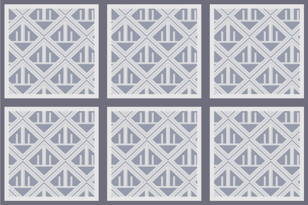 Geometrische patroonarray vinyl tapijt  - TenStickers