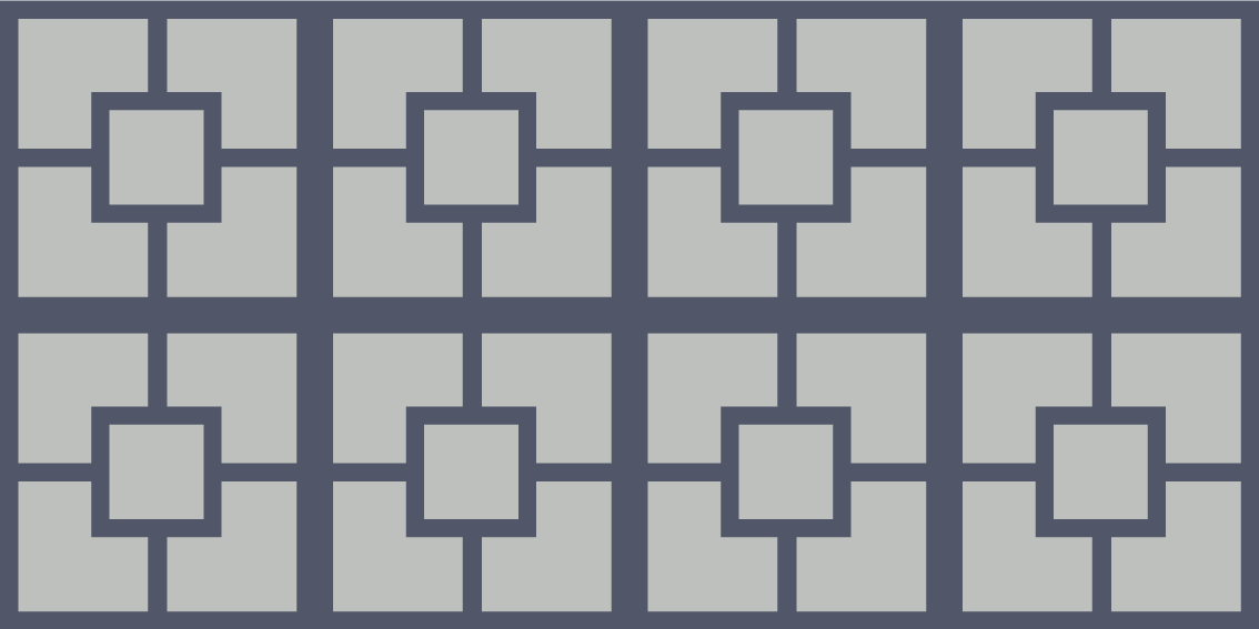 Geometrisch vierkant patroon vinyl tapijt - TenStickers