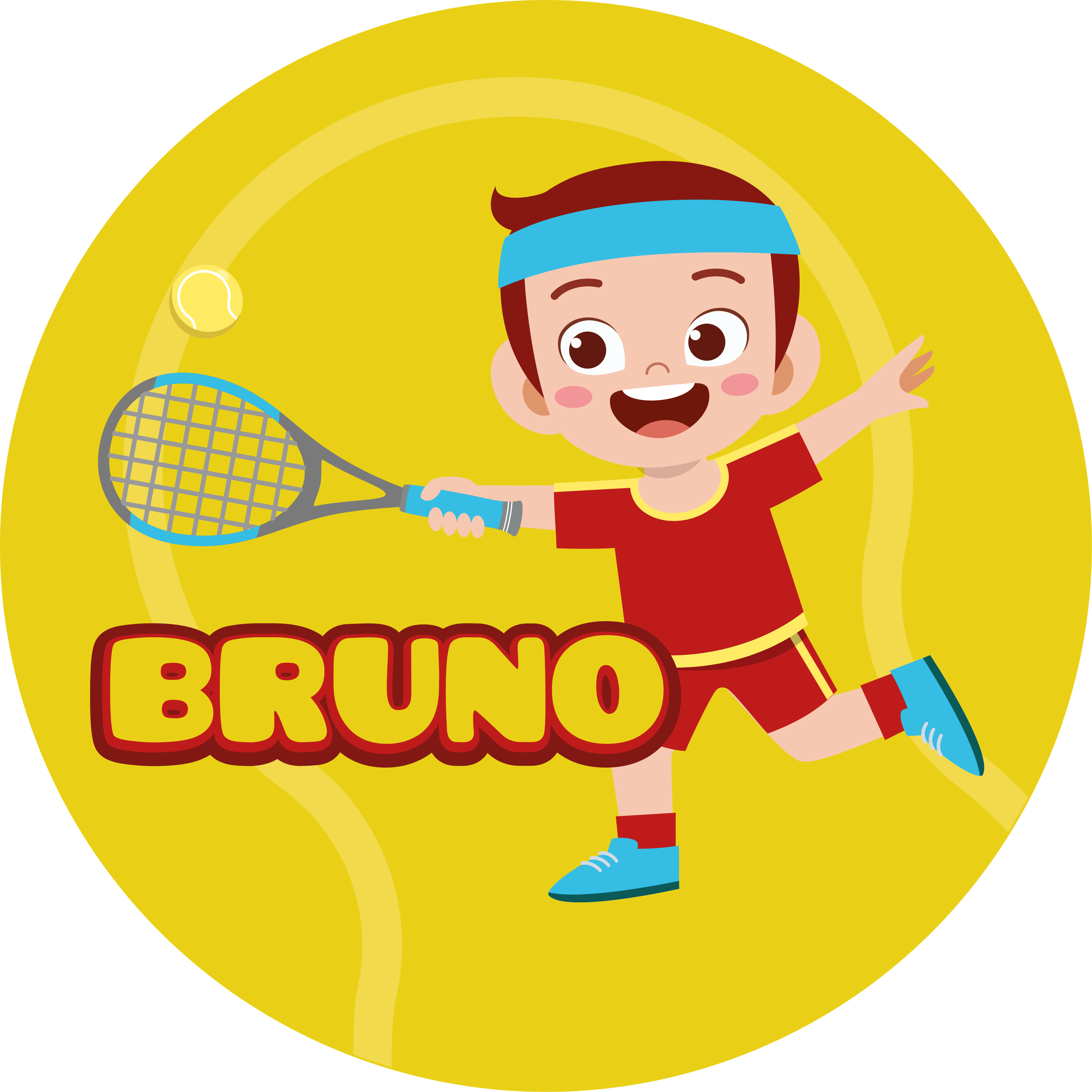 Gepersonaliseerde sporten vinyl tapijt met naam - TenStickers