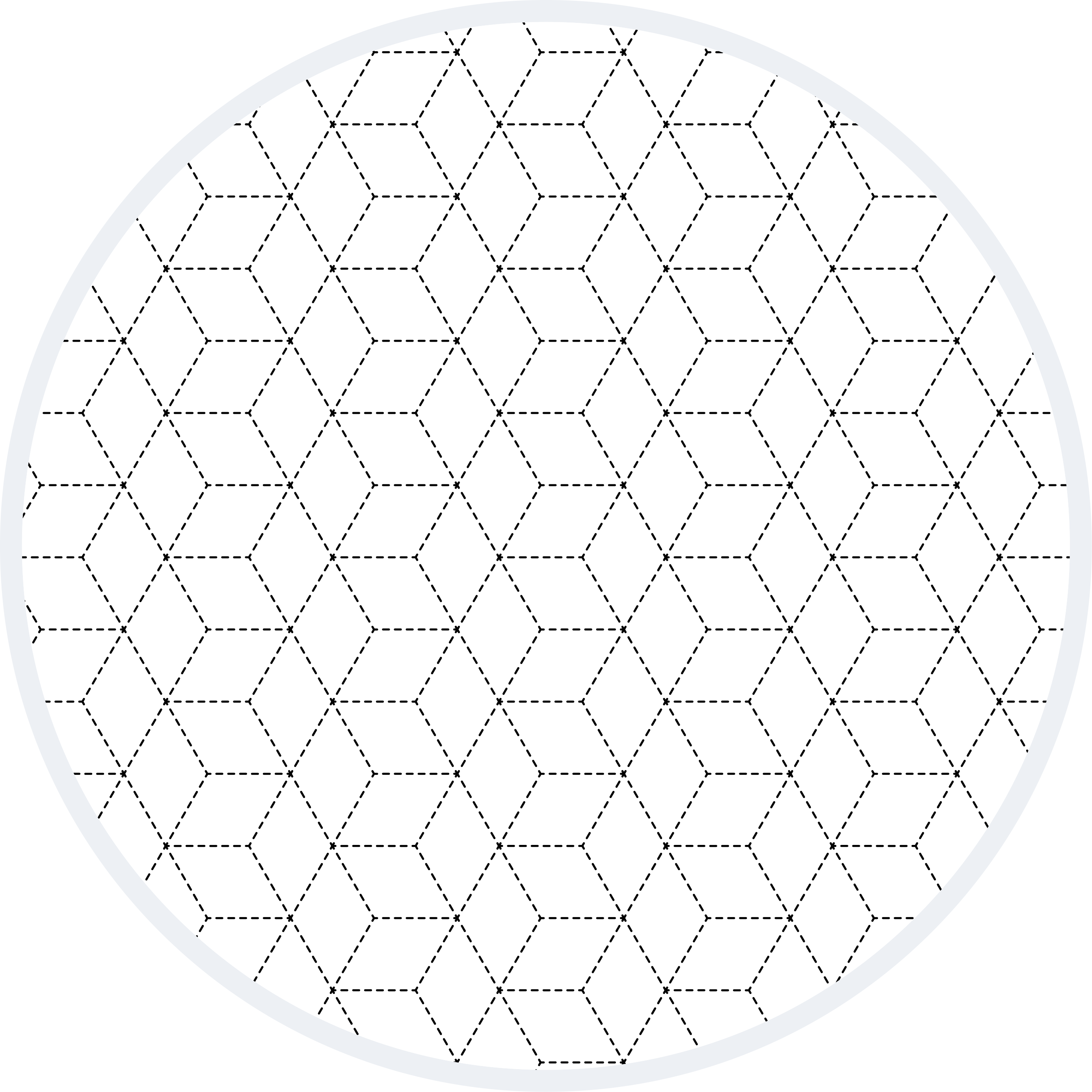 Vinyl tapijt geometrisch hexagonaal omlijning patroon - TenStickers