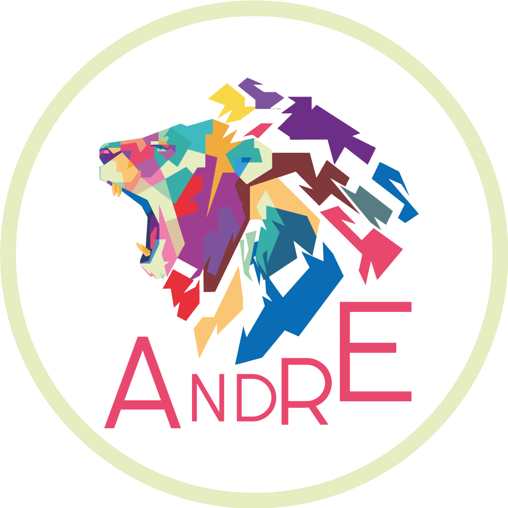 Kleurrijke leeuwpersonalisatie vinyl tapijt met naam - TenStickers