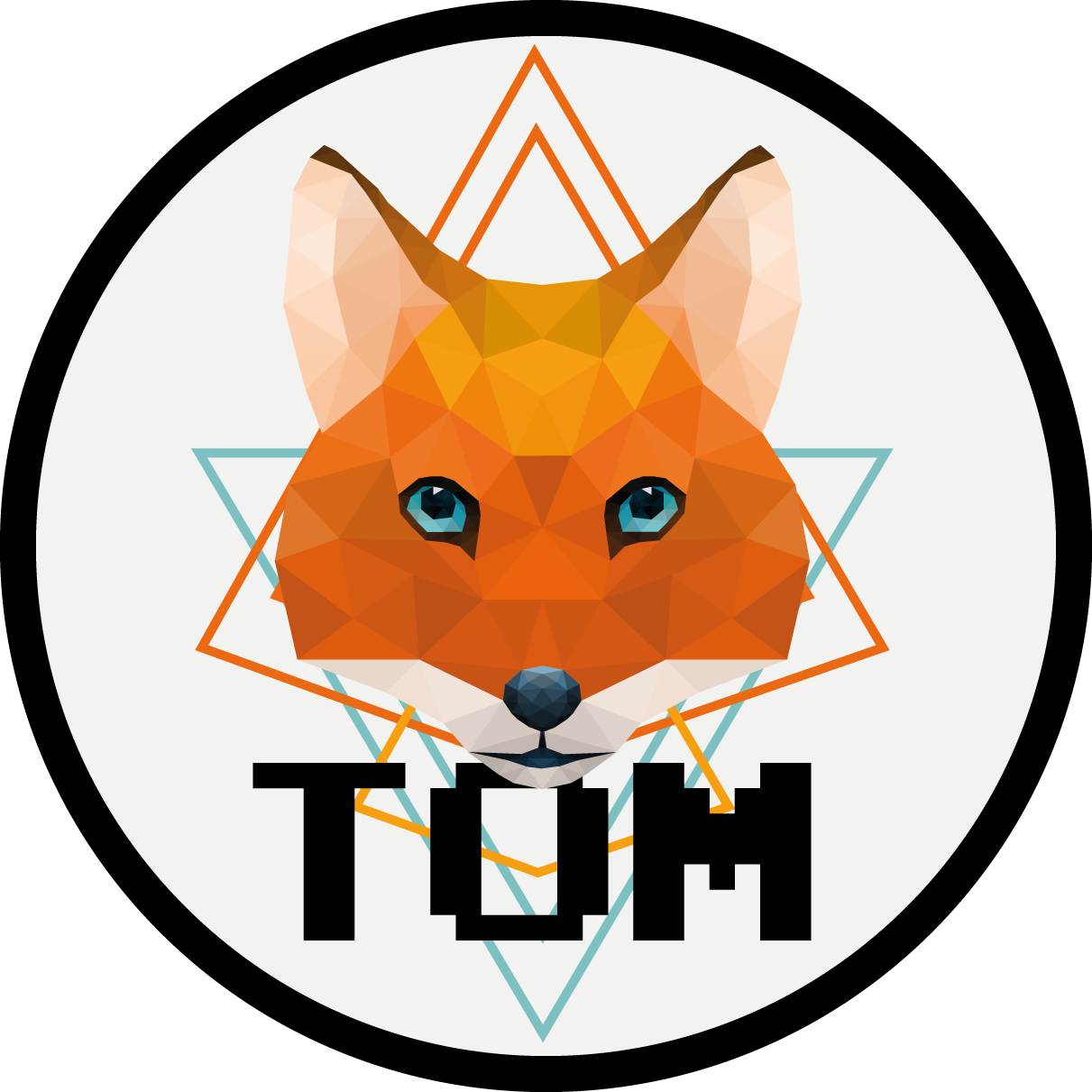 Geometrische voscirkel vinyl tapijt met naam - TenStickers