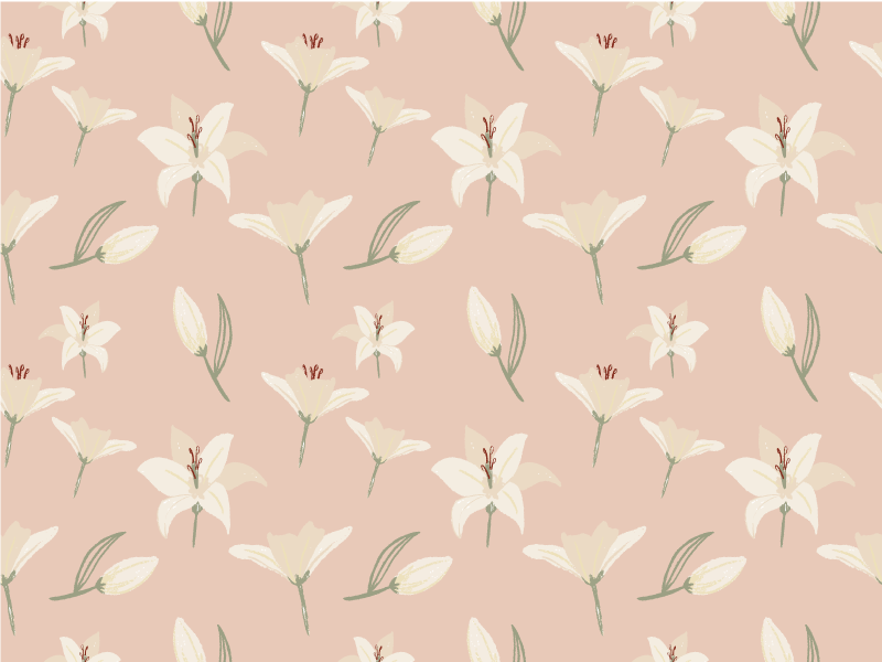 Bloemige pastel elegantie vinyl tapijt bloemen en planten - TenStickers