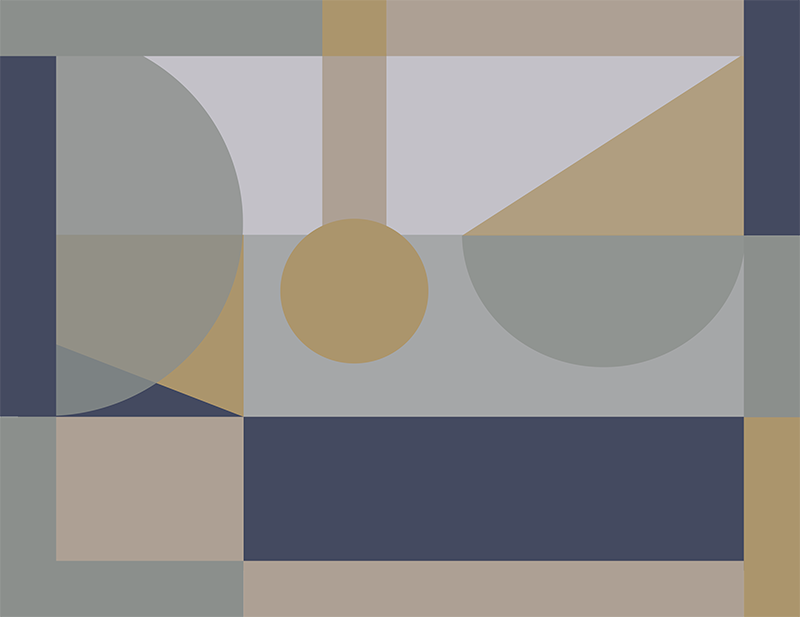 Abstracte geometrische vormen vinyl tapijt geometrisch - TenStickers