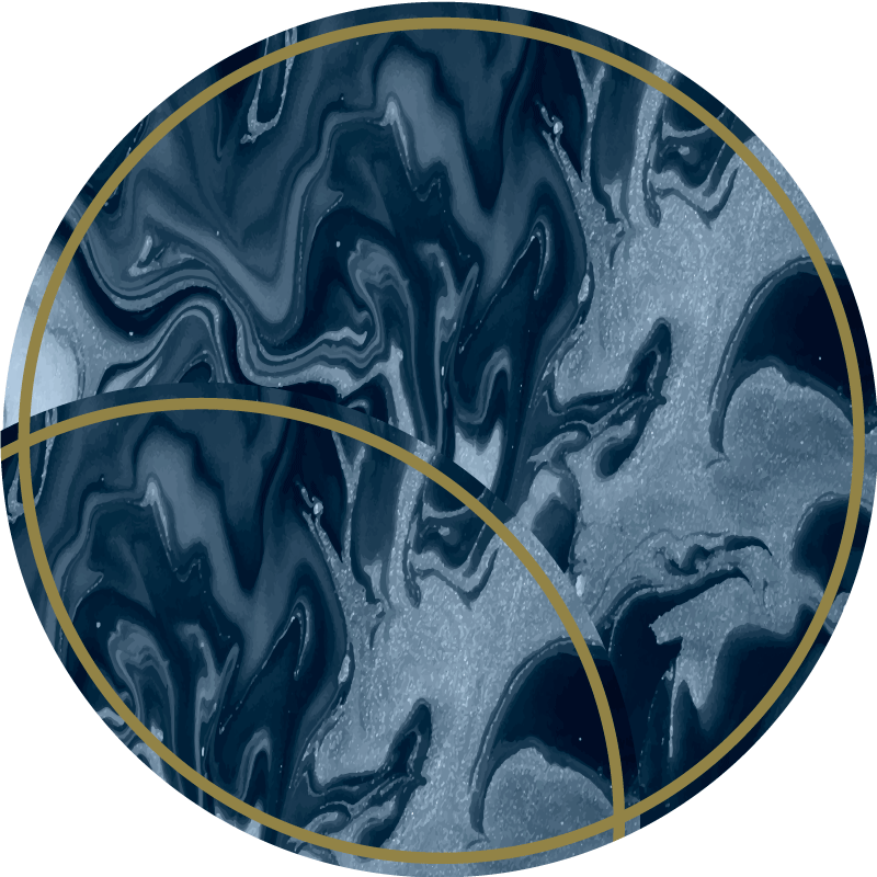 Marmeren abstract ontwerp vinyl tapijt rond - TenStickers