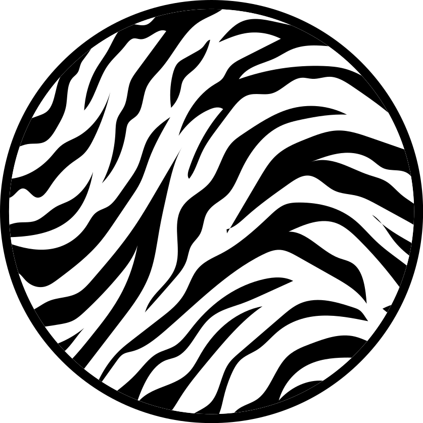 Zebra Stripe Circular Design vinyl tapijt dierenprint - TenStickers