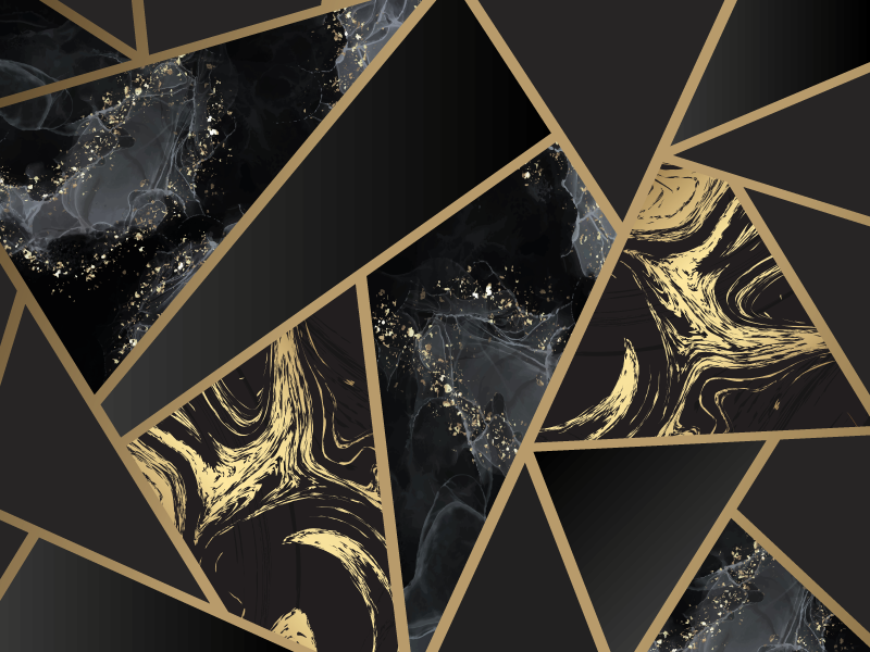 Geometrische marmeren vinyl tapijt - TenStickers