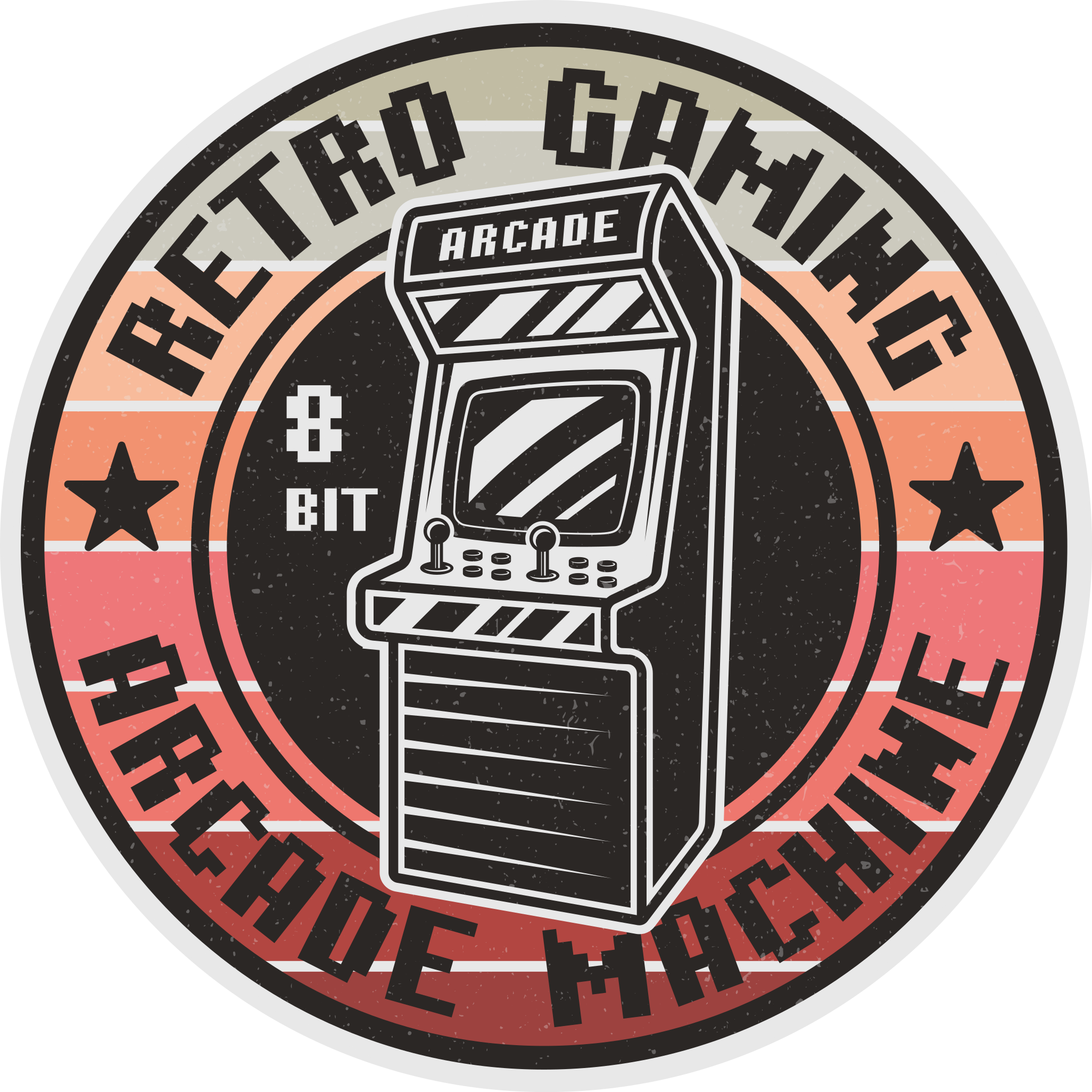 Retro Arcade Gaming machine Jeugd vinyl tapijt - TenStickers