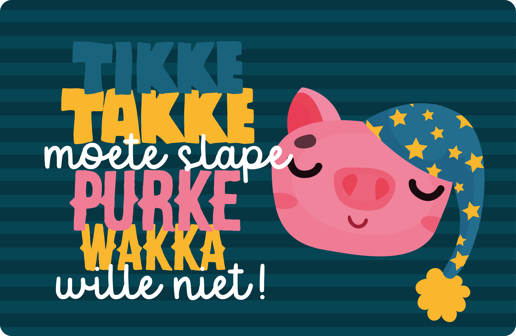 Vinyl vloerkleed baby slaapliedje Purk - TenStickers