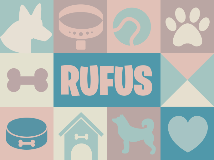 Vinyl tapijt honden gepersonaliseerd - TenStickers