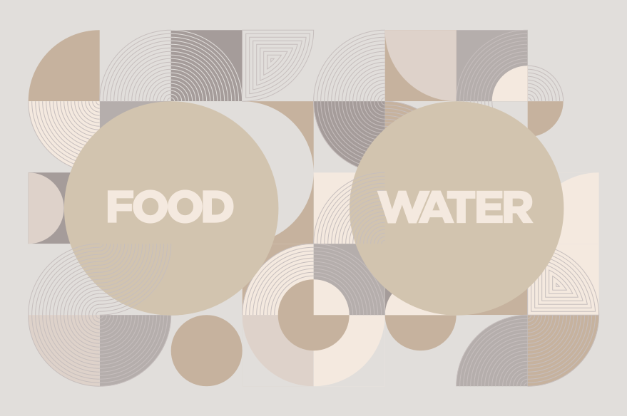 Vinyl tapijt water en voer voor honden - TenStickers