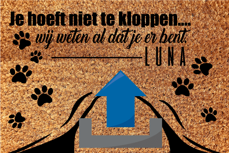 Gepersonaliseerde hondennaam deurmat - TenStickers