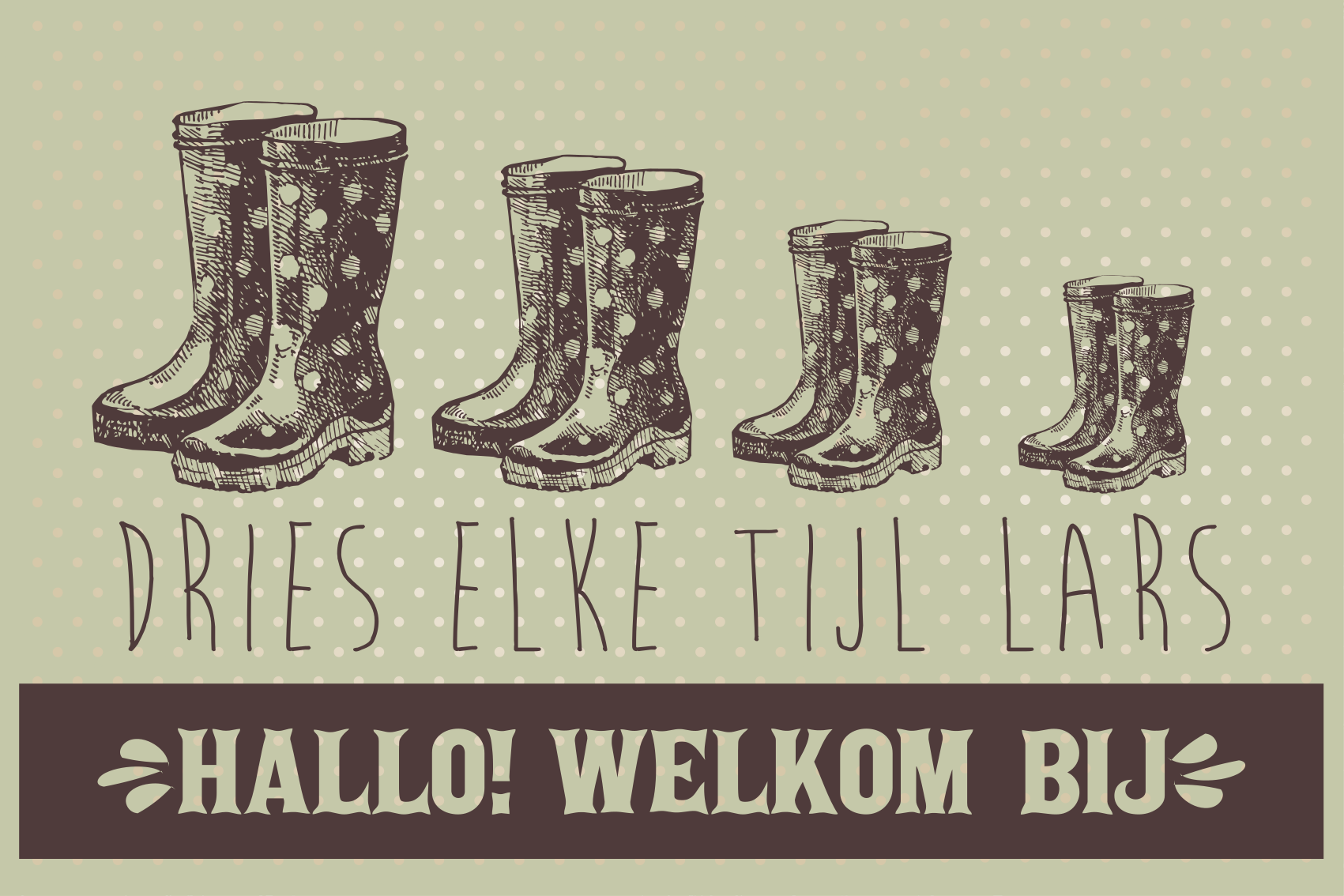 Vinyl vloerkleed welkom familienaam - TenStickers