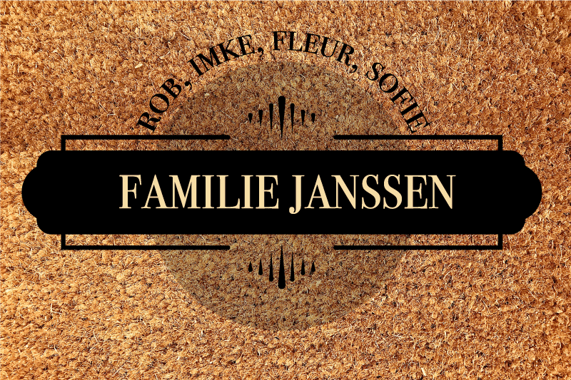 Vinyl vloerkleed gepersonaliseerde familienamen - TenStickers