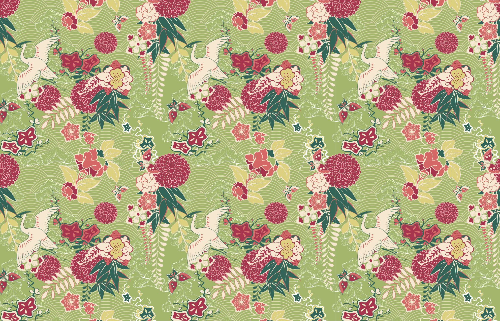 Oosterse stijl vinyl vloertapijt - TenStickers