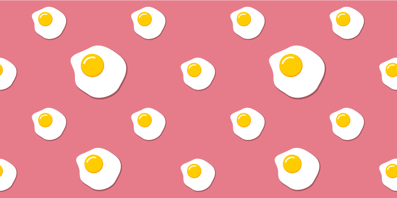 Spiegelei-ontwerp vinyl vloerkleed keuken - TenStickers