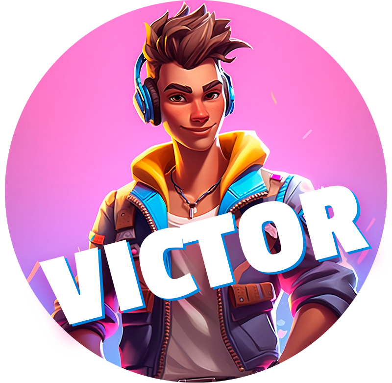 Mannelijke karakter games en naam vinyl tapijt - TenStickers