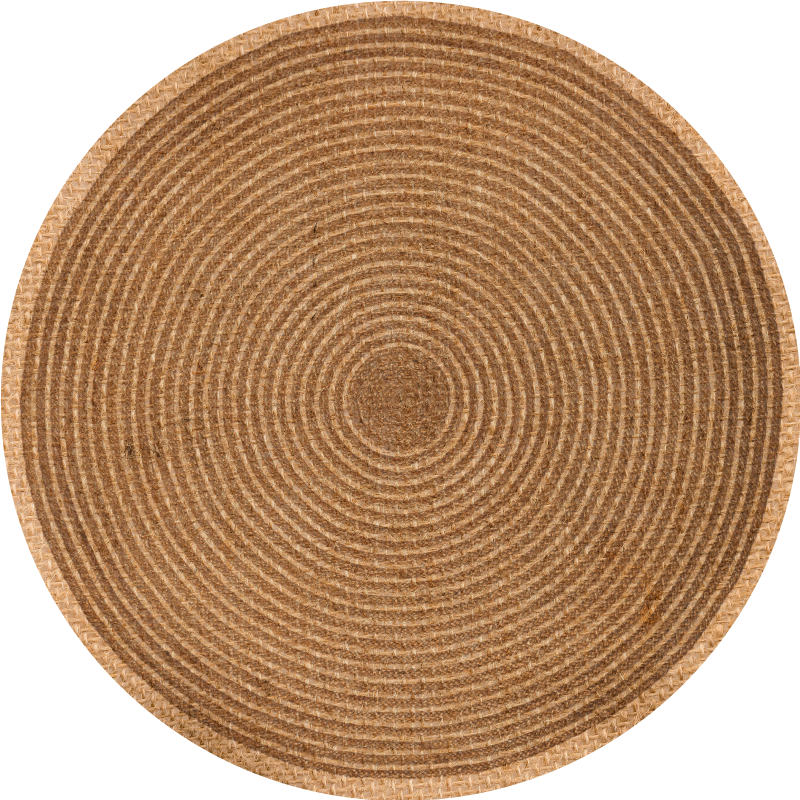 Vinyl vloerkleed ronde jute - TenStickers