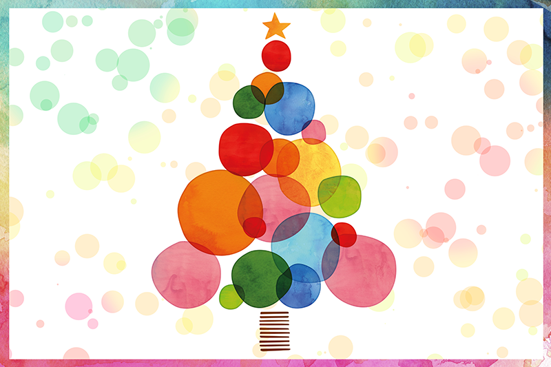 Waterverf bellen vinyl tapijt kleurrijk - TenStickers