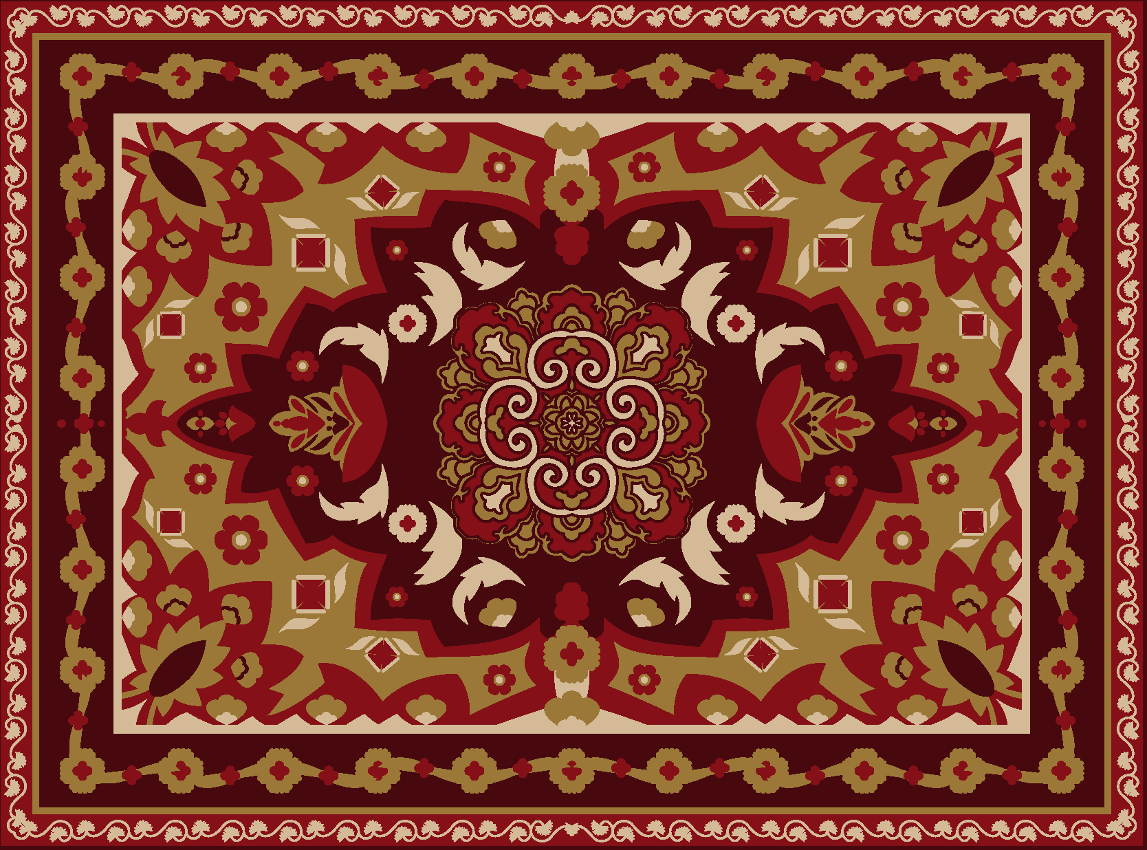 Vinyl vloerkleed perzisch tapijt - TenStickers