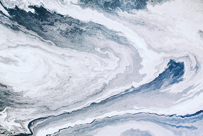 Minimalistisch blauw & grijs marmeren vinyl tapijt - TenStickers