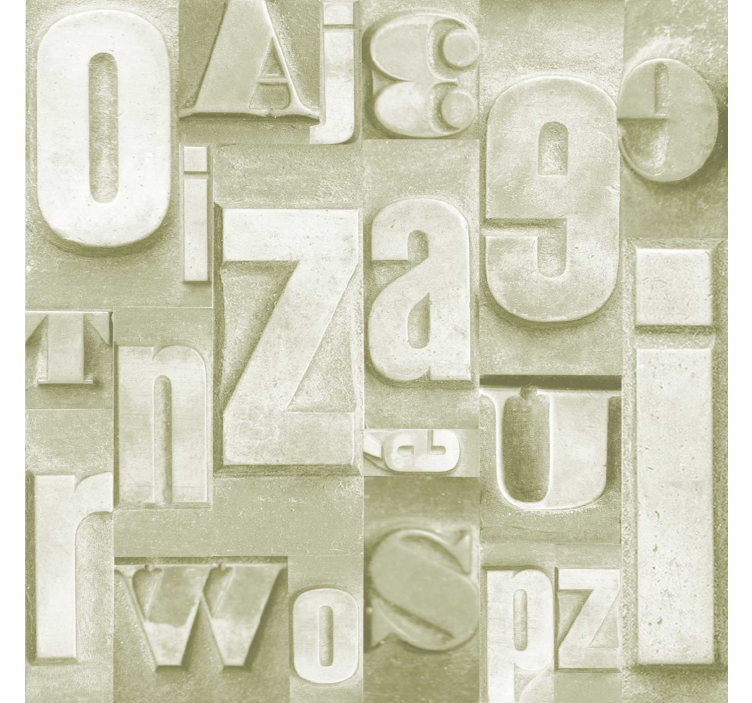 3d-industriële stijl behang letters - TenStickers