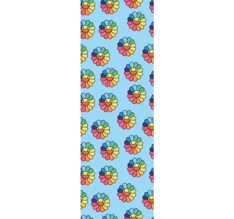 Vrolijk bloemenpatroon babykamer behang - TenStickers