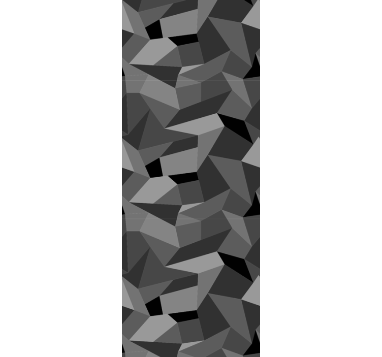 Scherpe grijze vormen geometrisch behang - TenStickers