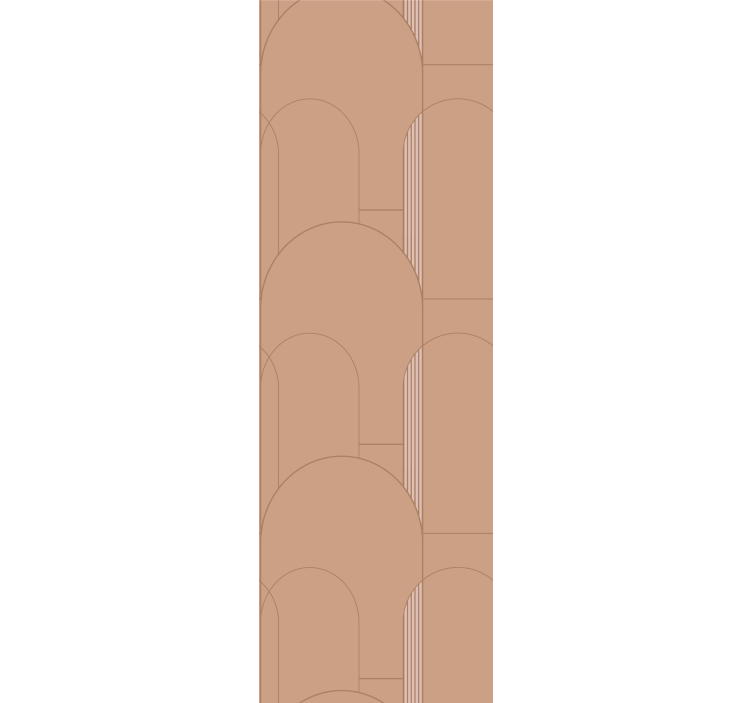 Beige boogpatronen behang modern - TenStickers
