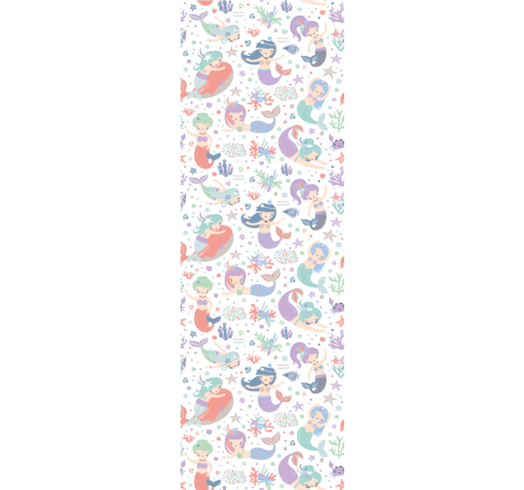 Zeemeermin onderwater scene dieren behang - TenStickers