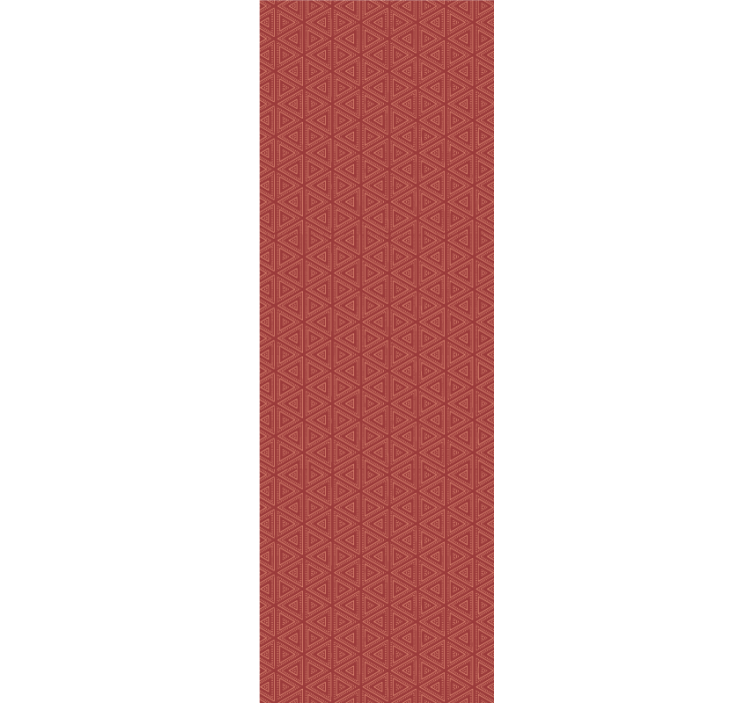 Prachtig rood patroon behang driehoeken - TenStickers
