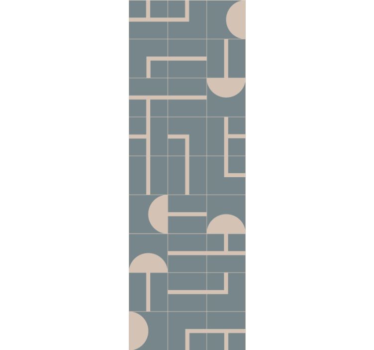 Beige stijlvolle vormen geometrisch behang - TenStickers