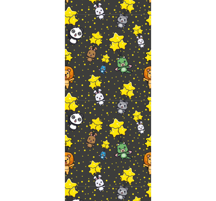 Babydieren en sterren babykamer behang - TenStickers