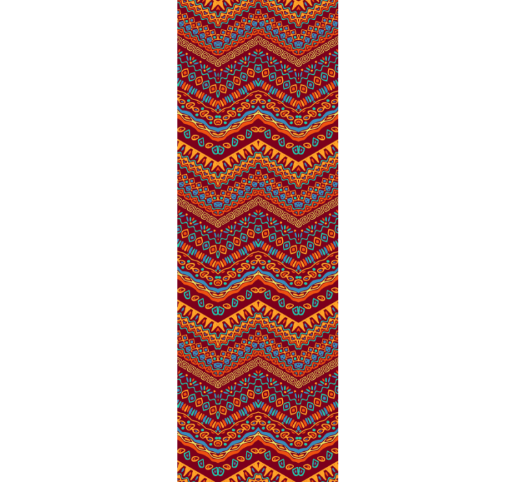 Levendig geometrisch patroon woonkamer behang - TenStickers