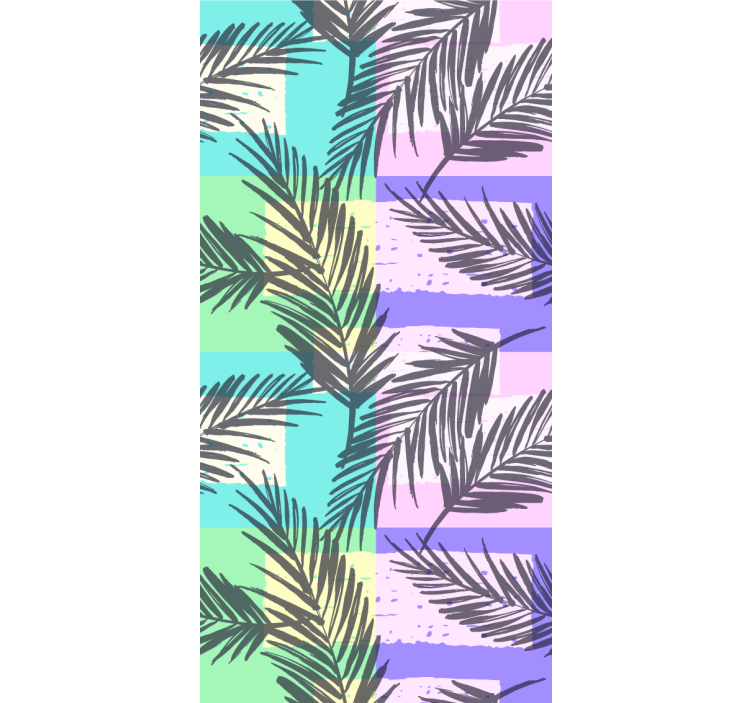 Abstracte pastel palmbomen behang jungle - TenStickers