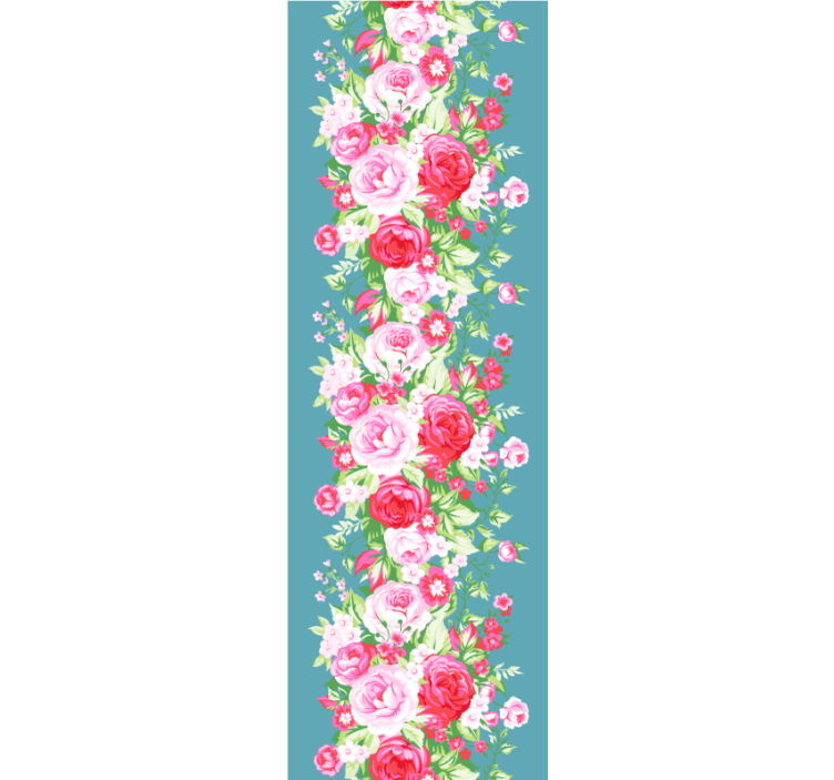 Bloemenbloesem verticale lijnen behang bloemen - TenStickers