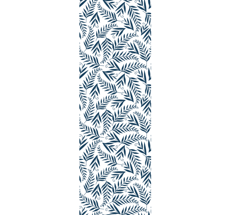 Grijs botanisch motief behang bladeren - TenStickers