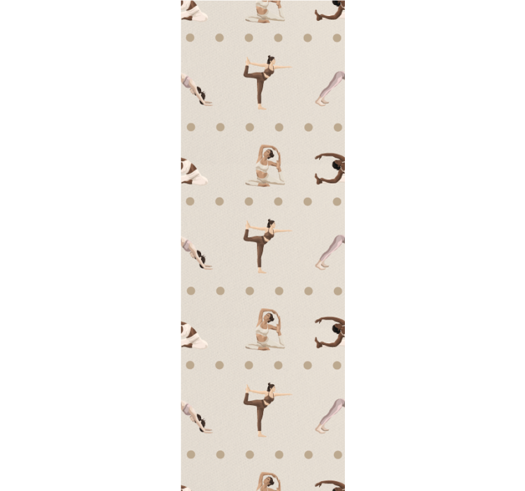 Yoga houdingen figuren behang kunst - TenStickers