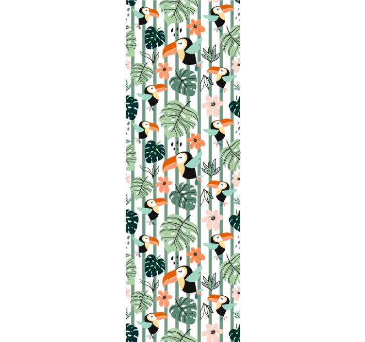 Tropisch toekan thema dieren behang - TenStickers