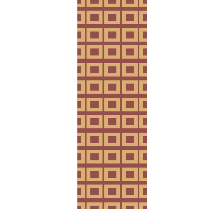 Retro geometrische blokken behang vierkant - TenStickers