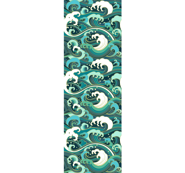 Elegante oceaan golven natuur behang - TenStickers