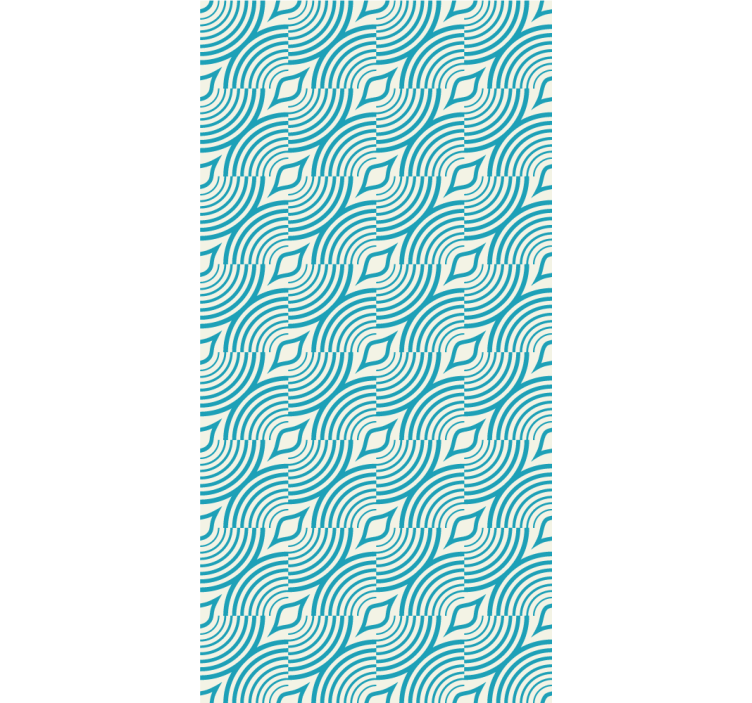 Vloeiende golfvormen abstract behang - TenStickers