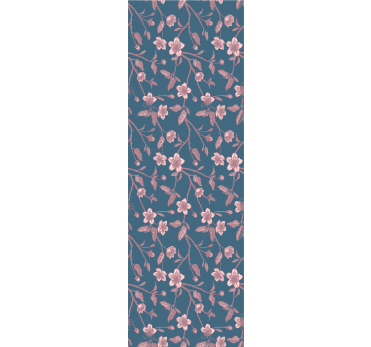 Roze tak bloeit behang bloemen - TenStickers