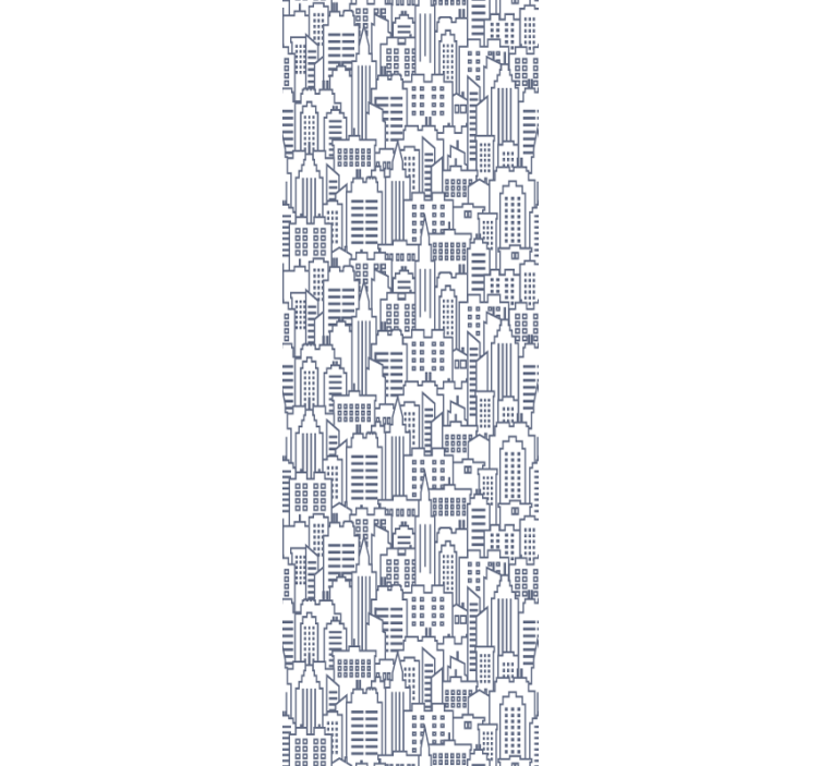 Behang landen en steden urban skyline silhouetten - TenStickers