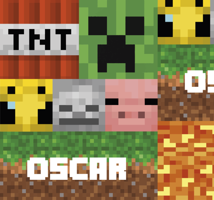 Spel geometrisch patroon behang tienerkamer - TenStickers