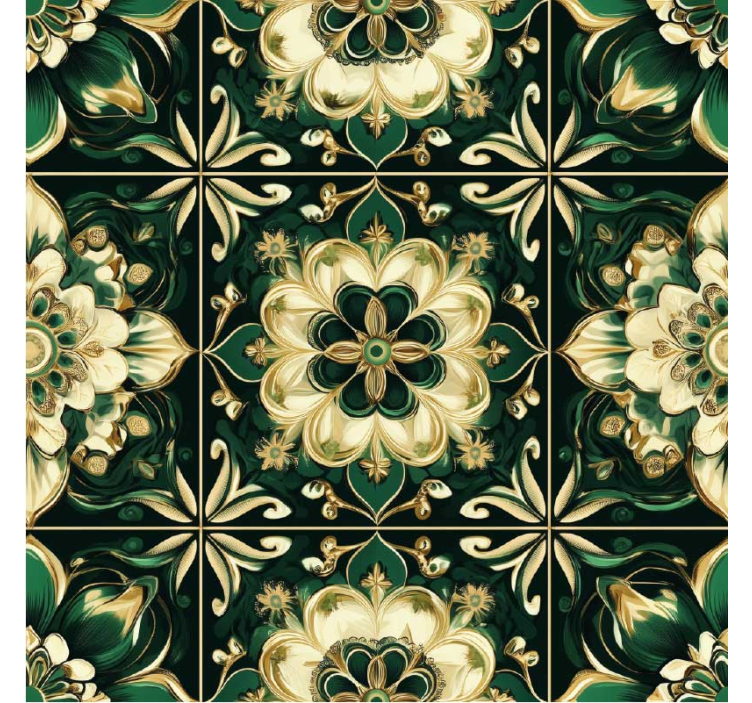 Botanische mozaïektegels keuken behang - TenStickers