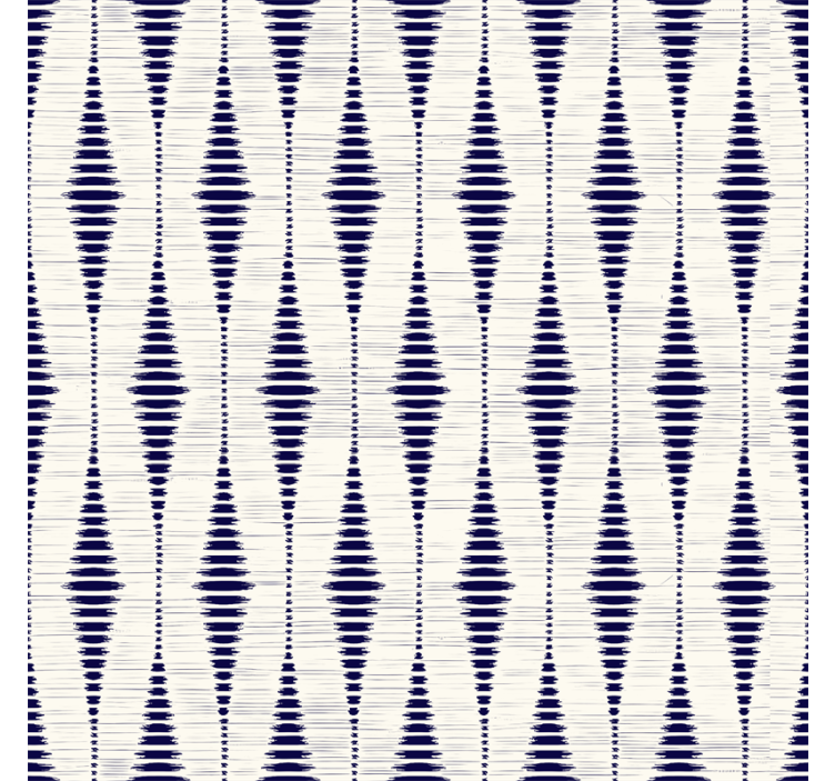 Marineblauwe rabaul ikat geometrisch behang - TenStickers