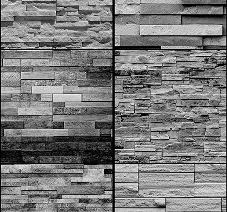 Steen behang Grijze stenen - TenStickers