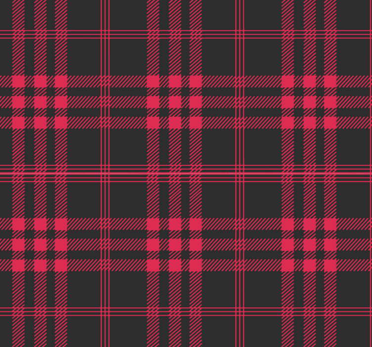 Lijntjes slaapkamer behang kerst tartan patroon - TenStickers